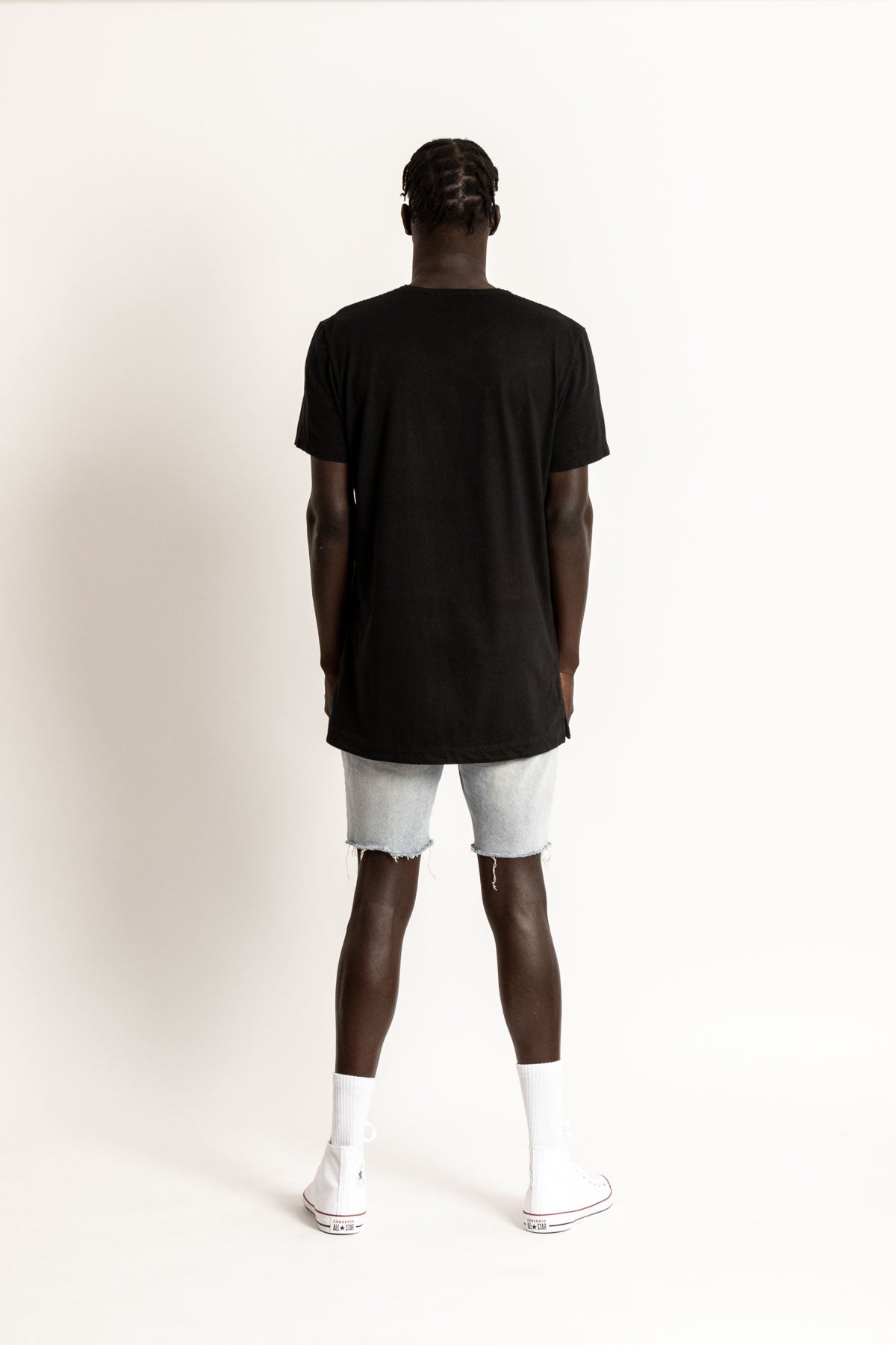 Mister Bladin Black Australian made ethical sustainable organic cotton mens tshirt tailored slim fit