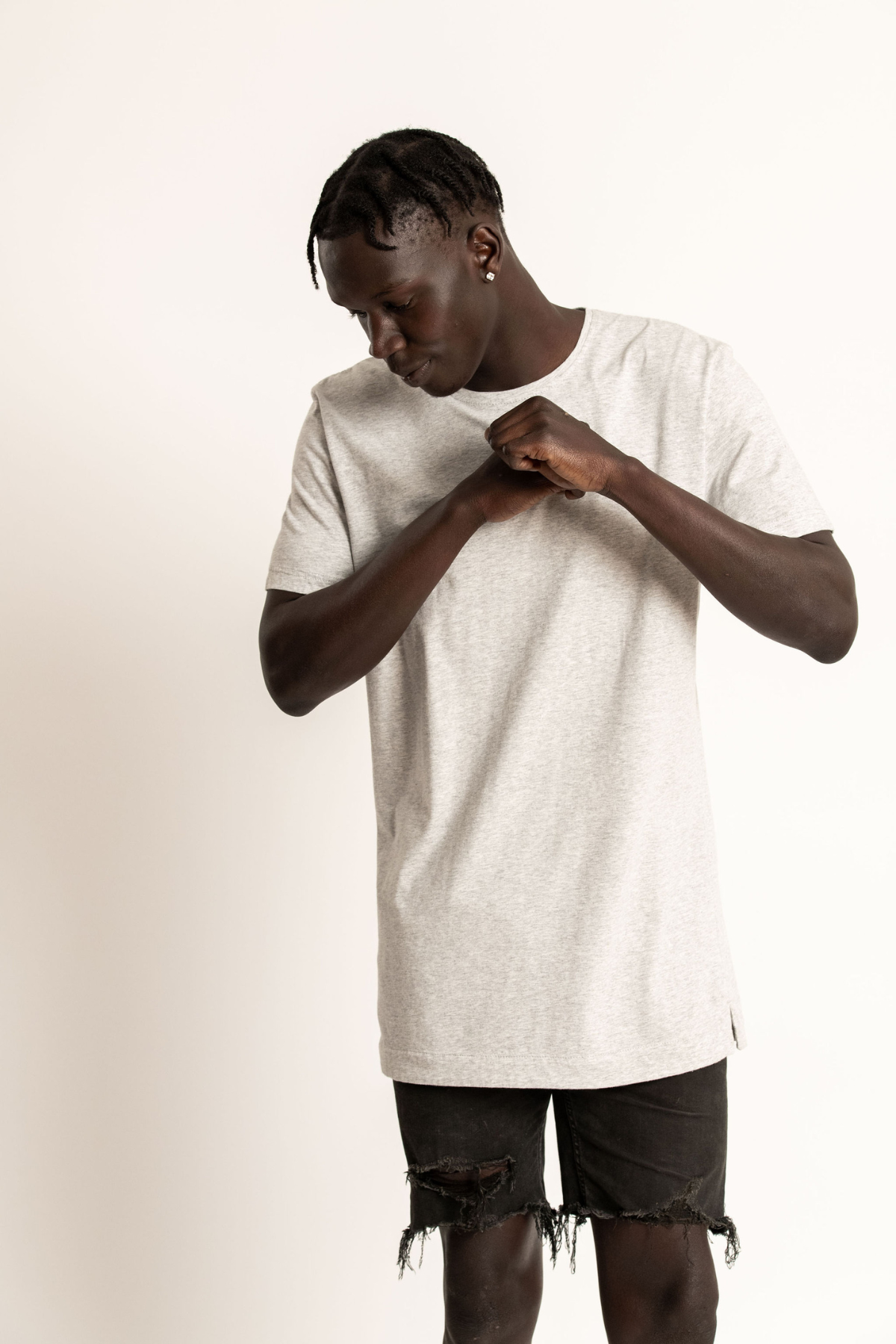 Black, White and Grey Bundle: Organic Cotton T-Shirts For Tall Men