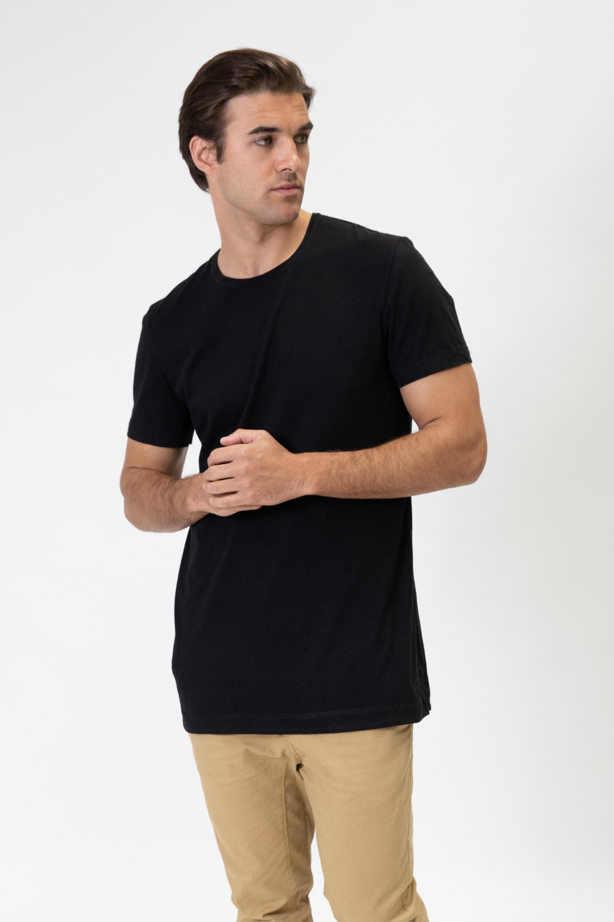 Black, White and Grey Bundle: Organic Cotton T-Shirts For Tall Men