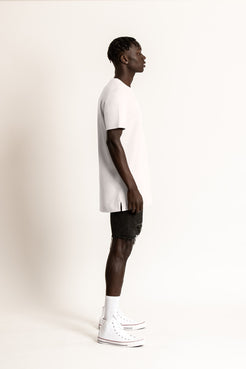 Mister Bladin White Australian made ethical sustainable organic cotton mens tshirt tailored slim fit
